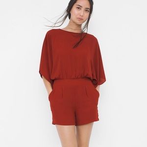 WHBM Cinnamon Rose Kimono Tie Back Romper